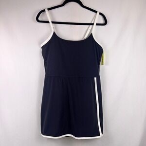 All in Motion Everyday Soft Active Dress XL Black White Contrast Trim New NWT